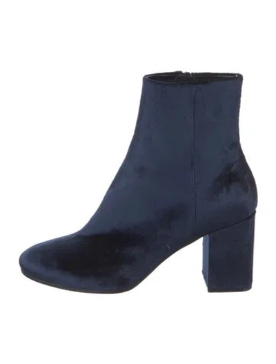 Pre-owned Balenciaga Velvet Sock Boots In Blue