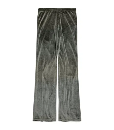 Balenciaga Velvet Sweatpants In Brown