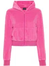 Balenciaga Crystal Logo Embellished Hoodie With Front Pockets