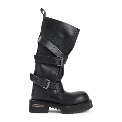 Balenciaga Chunky Sole Round Toe Pull Tab Boots In Gray