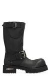 Balenciaga Venom Boots In Worn-out Effect Leather Shoes In Black