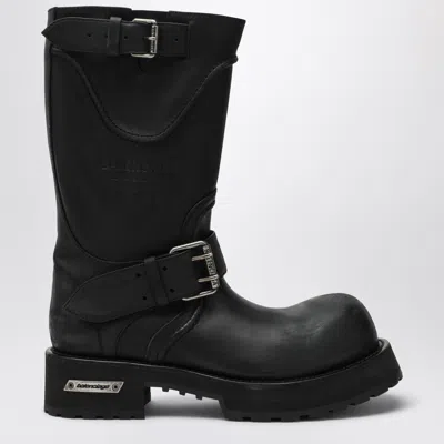 Balenciaga Venom Calfskin Mini Boots In Black