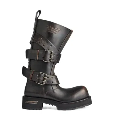 Balenciaga Venom High Boot In Black
