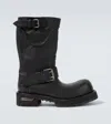 Balenciaga Venom Leather Biker Boots