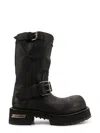 Balenciaga Venom Boots In Black Calf Leather Men In Black