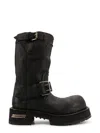 Balenciaga Venom Boots In Black Calf Leather Men In Black