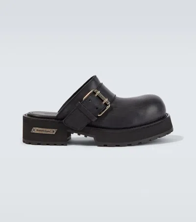 Balenciaga Lace Sandals Chunky Sole Round Toe In Black