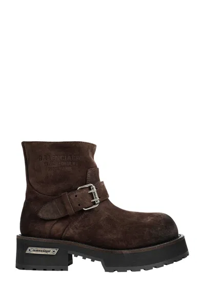 Balenciaga Boots Woman Color Coffee In Multi