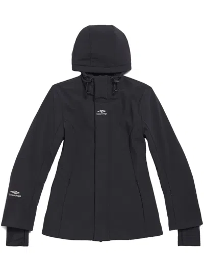 Balenciaga Versatile Black Parka Jacket For Women