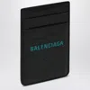 Balenciaga Black Vertical Card Holder With Logo Print Men