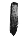 Balenciaga Draped Back Midi Dress With Metallic Effect In Black