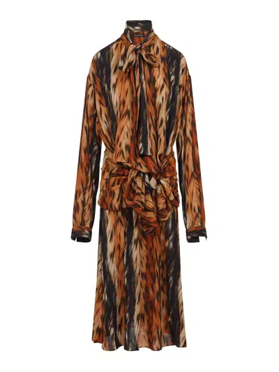 Balenciaga Vestido Midi - Marrón In Brown