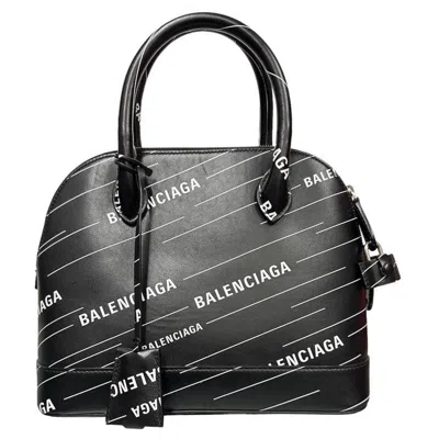 Pre-owned Balenciaga Ville Logo Sprint Black Shoulder Bag