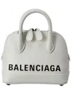 Balenciaga Ville Xxs Leather Top Handle Tote In White