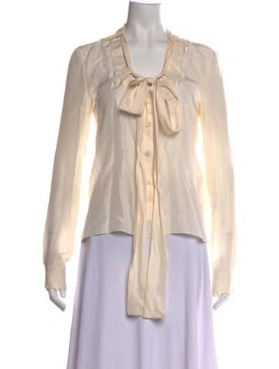 Pre-owned Balenciaga Vintage 2002 Blouse In Neutrals