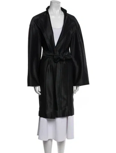 Pre-owned Balenciaga Vintage 2003 Faux Fur Coat In Black
