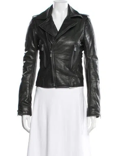 Pre-owned Balenciaga Vintage 2010 Biker Jacket In Gray