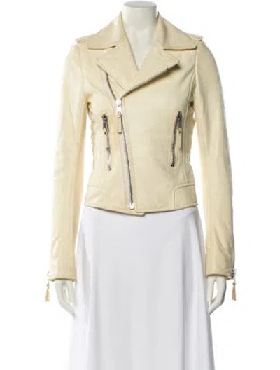 Pre-owned Balenciaga Vintage 2010 Biker Jacket In Neutral