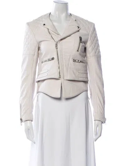 Pre-owned Balenciaga Vintage 2011 Biker Jacket In White