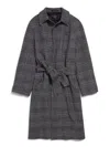 Balenciaga Vintage Checked Wool One Layer Raglan Coat Clothing In Multi