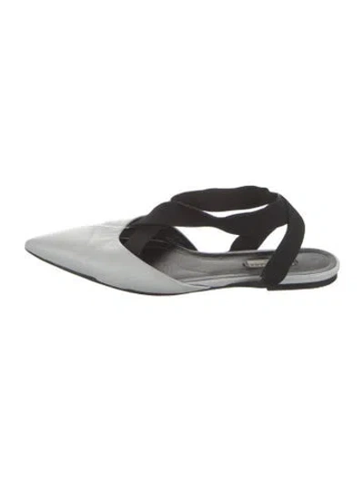 Pre-owned Balenciaga Vintage Leather Slingback Flats In White