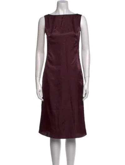 Pre-owned Balenciaga Vintage Midi Length Dress In Burgundy