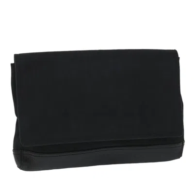 Pre-owned Balenciaga Vintage Pouch Leather Black Canvas Clutche & Pouche Bag ()