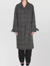 Balenciaga Vintage Checked Wool One Layer Raglan Coat Clothing In Gray