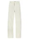 Balenciaga Vintage Wrinkled Cotton Denim Jeans In White