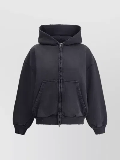 Balenciaga Vintage Zip-up Hoodie Pockets In Black