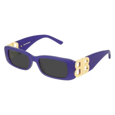 Balenciaga Violet Acetate Sunglasses In Blue