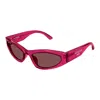 Balenciaga Violet Cat Eye Ladies Sunglasses Bb0387s 003 58 In Pink
