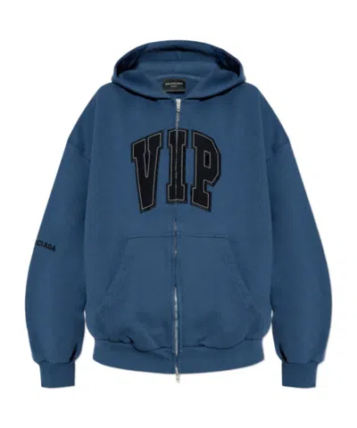 BALENCIAGA BALENCIAGA VIP PATCH ZIPPED HOODIE
