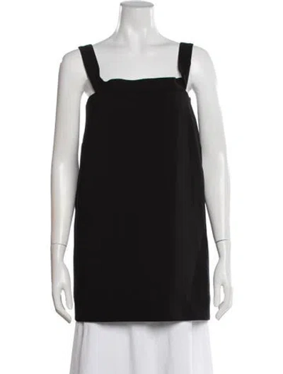 Pre-owned Balenciaga Virgin Wool Mini Dress In Black/green