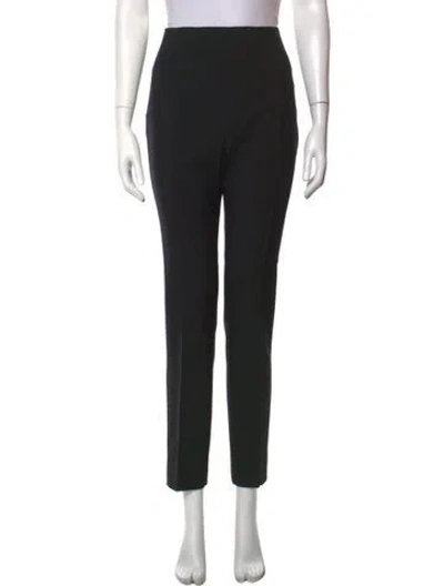 Pre-owned Balenciaga Virgin Wool Straight Leg Pants In Black