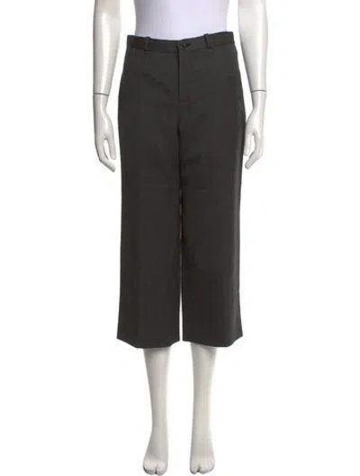 Pre-owned Balenciaga Virgin Wool Straight Leg Pants In Grey