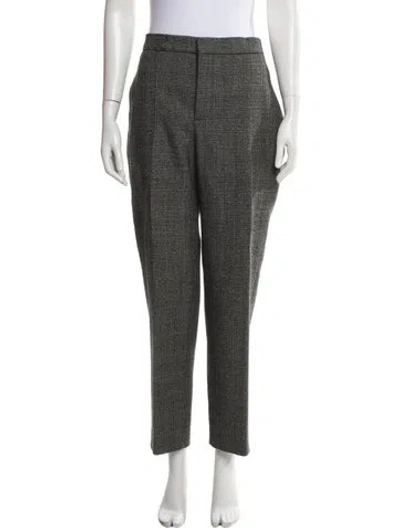 Pre-owned Balenciaga Virgin Wool Straight Leg Pants In Multi