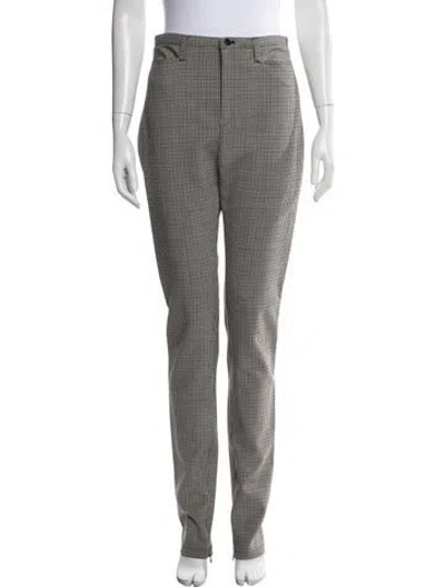 Pre-owned Balenciaga Virgin Wool Straight Leg Pants In Neutrals