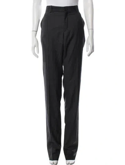 Pre-owned Balenciaga Virgin Wool Straight Leg Pants W/ Tags In Black