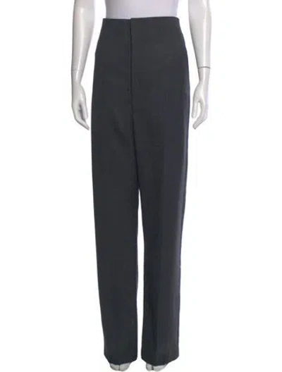Pre-owned Balenciaga Virgin Wool Straight Leg Pants W/ Tags In Gray
