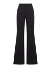 Balenciaga Women Black Fluid Viscose Flared Trousers In Black