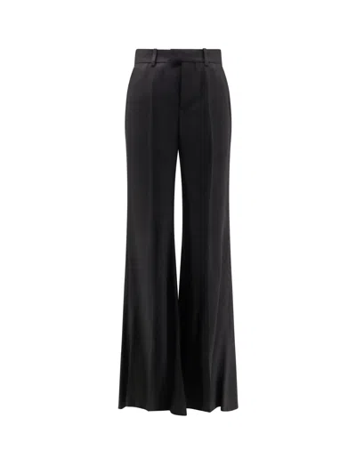 Balenciaga Viscose Trousers With Flared Bottom In Black