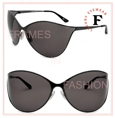 Pre-owned Balenciaga Vision 0137 Black Fashion Wrap Futuristic Sunglasses Bb0137s 001