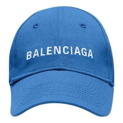Balenciaga Visor Logo Cap 'light Blue White'