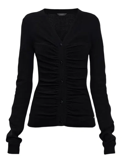 Balenciaga V-neck Cardigan In Black
