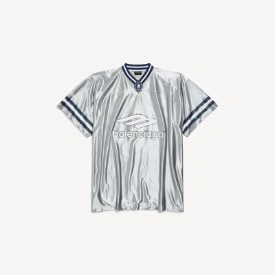 Balenciaga V-neck Oversized T-shirt For Men In Neutral