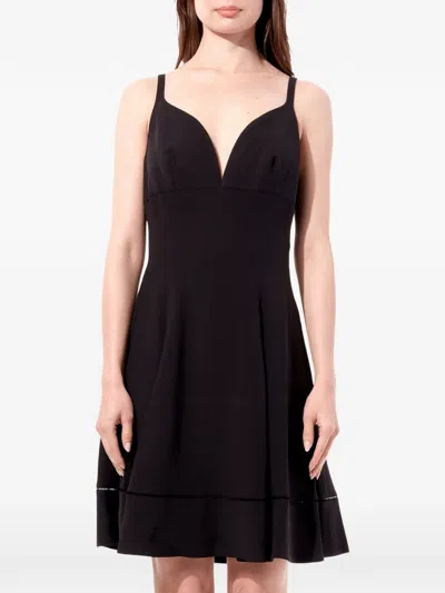 Balenciaga V-neck Sleeveless Mini Dress In Black
