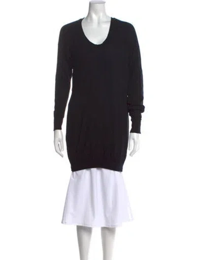 Pre-owned Balenciaga V-neck Sweater In Black