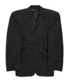 Balenciaga Voluminous-shoulder Blazer In Black