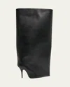 Balenciaga Wader Calfskin Wide-shaft Stiletto Boots In Black